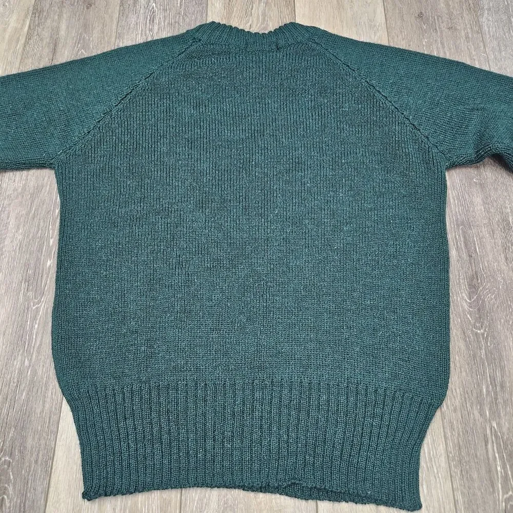 Mountain Thread Vintage British Wool Pullover Sweater Hunter Green Men's Large - Picture 3 of 7